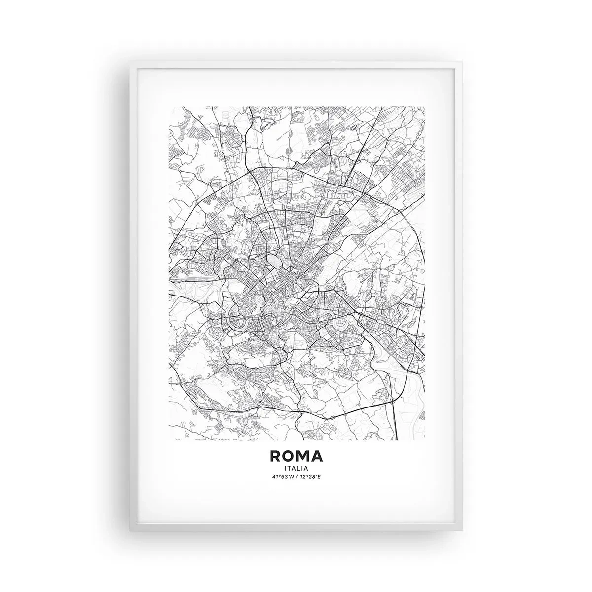Plakát v bílém rámu - Římský kruh - 70x100 cm