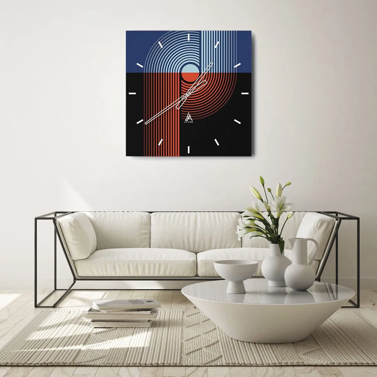 Nástěnné hodiny - V geometrickém objetí - 30x30 cm