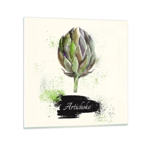 Obraz na skle - Ať žije zelenina! - 60x60 cm