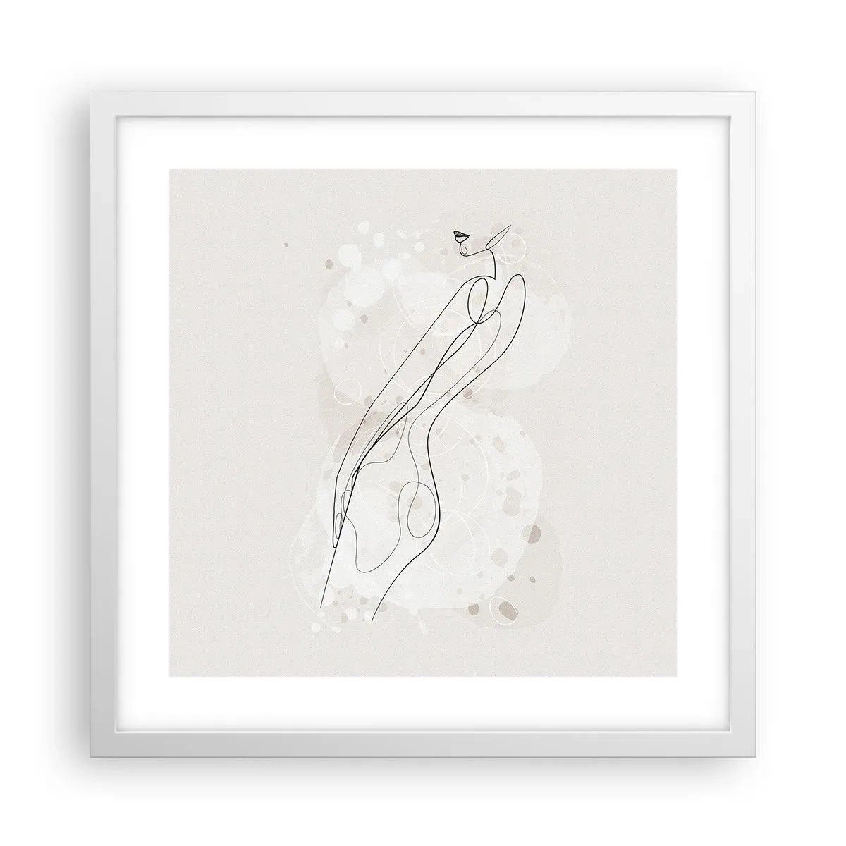 Plakát v bílém rámu - Zabloudit pohledem - 40x40 cm
