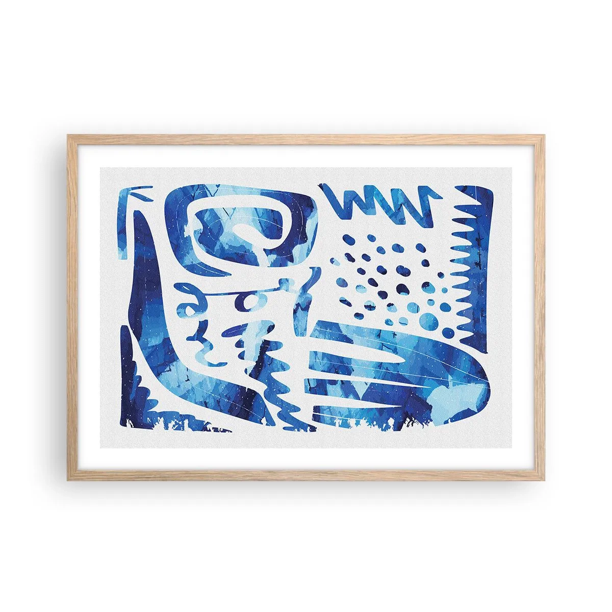 Plakát v rámu světlý dub - Zpět ke kořenům - 70x50 cm