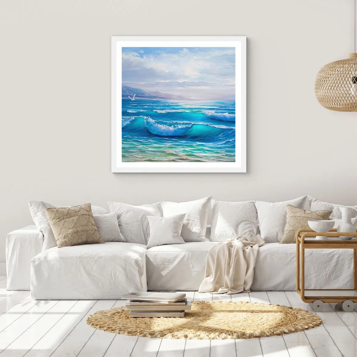 Plakát v bílém rámu - Přináší ukojení - 50x50 cm