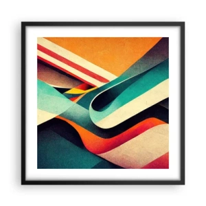 Plakát v černém rámu - Intenzivní kompozice - 50x50 cm