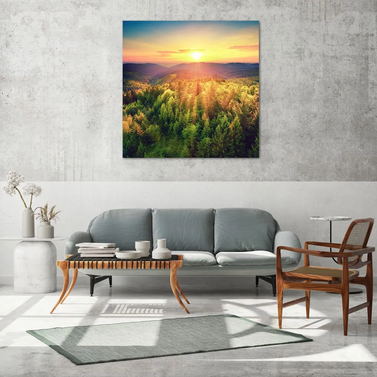 Obraz na skle - Vrcholky a vrcholy - 70x70 cm