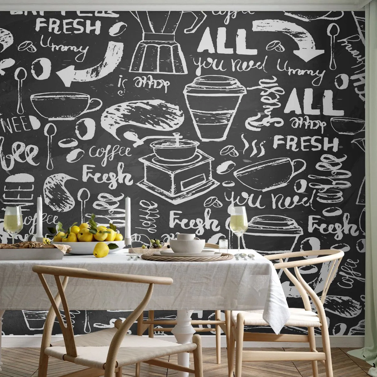 Fototapeta na míru Standard Eco - All you need is… - Gastronomie, Nástěnná malba, Graffiti