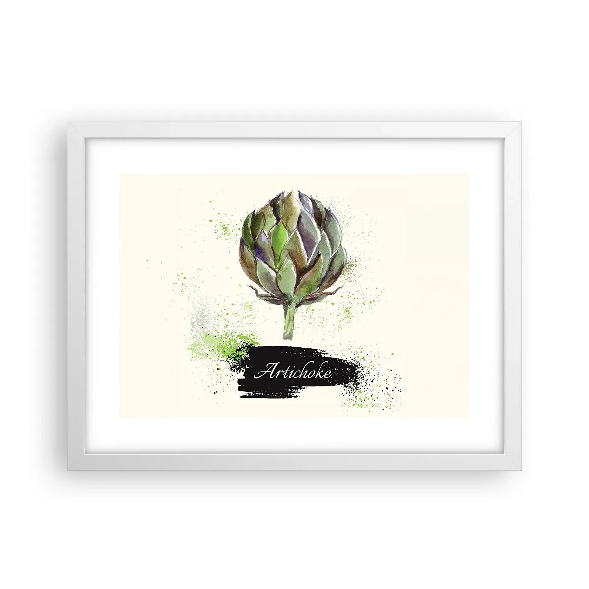 Plakát v bílém rámu - Ať žije zelenina! - 40x30 cm