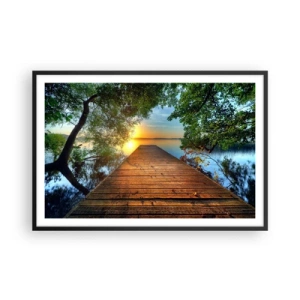 Plakát v černém rámu - Nespěchej, posaď se - 91x61 cm