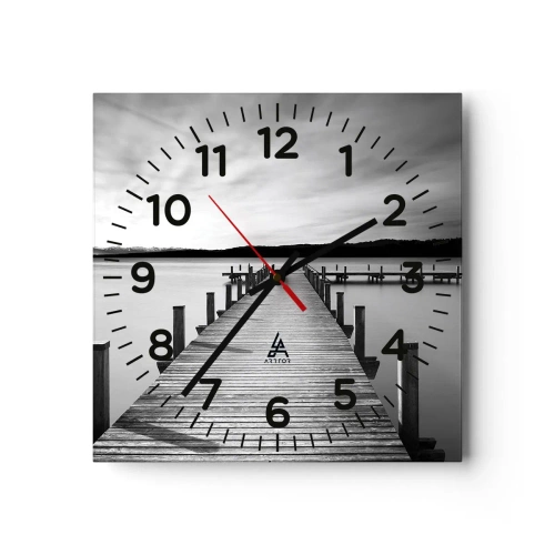 Nástěnné hodiny - U napajedla – klidu - 30x30 cm