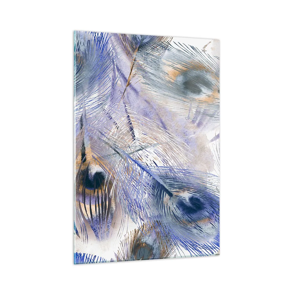 Obraz na skle - Kompozice pavího oka - 50x70 cm