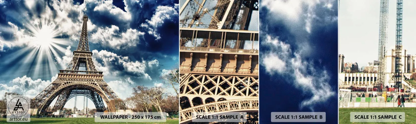 Fototapeta Vzorek Standard Eco - Jediná taková pod sluncem - Eiffelova věž, Paříž, Architektura - 100x30 cm