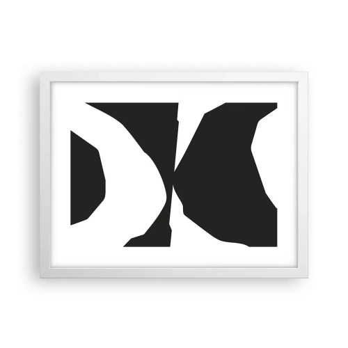 Plakát v bílém rámu - Positive-negative - 40x30 cm