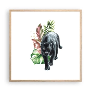 Plakát v rámu světlý dub - Zběsilost v srdci - 60x60 cm