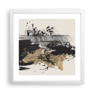 Plakát v bílém rámu - Kompozice s vášní - 40x40 cm