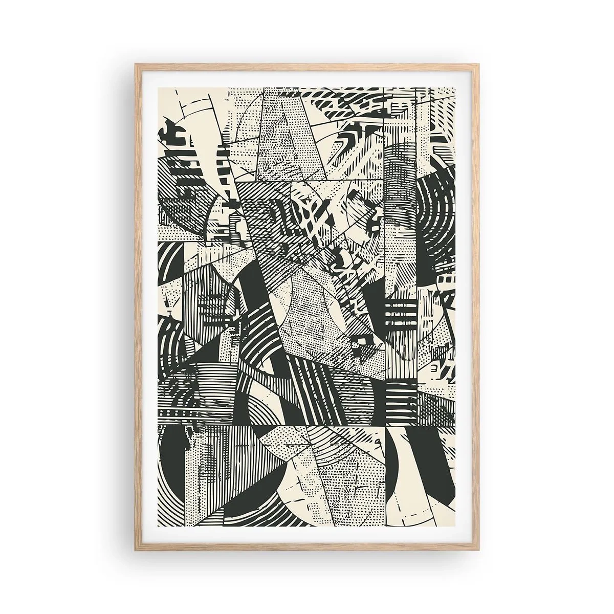 Plakát v rámu světlý dub - Dynamika současnosti - 70x100 cm