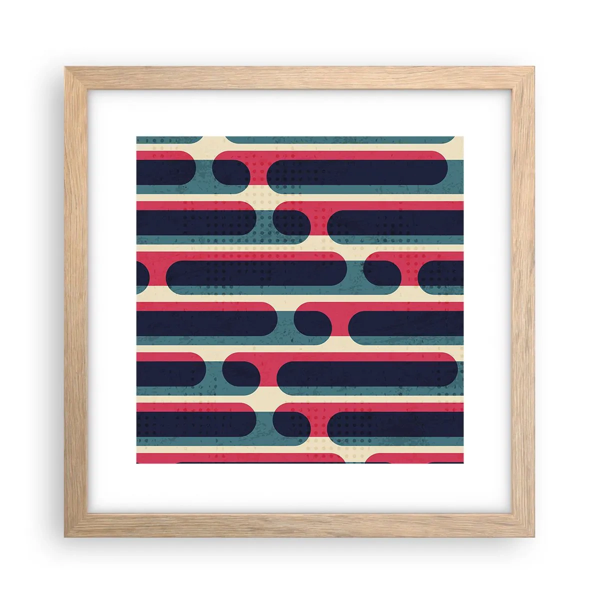 Plakát v rámu světlý dub - Dovnitř a dopředu - 30x30 cm