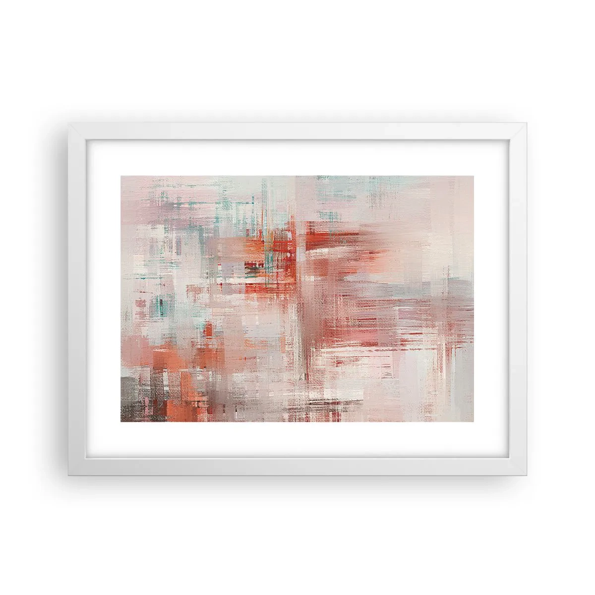 Plakát v bílém rámu - Zamlžené. Ale růžové - 40x30 cm