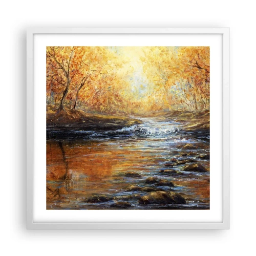 Plakát v bílém rámu - Zlatý potok - 50x50 cm
