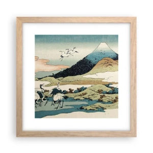 Plakát v rámu světlý dub - V japonském duchu - 30x30 cm