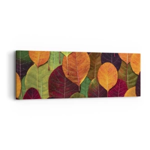 Obraz na plátně - Podzimní mozaika - 90x30 cm