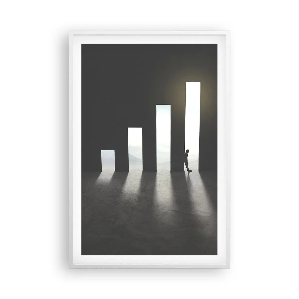 Plakát v bílém rámu - Úspěch – imprese - 61x91 cm