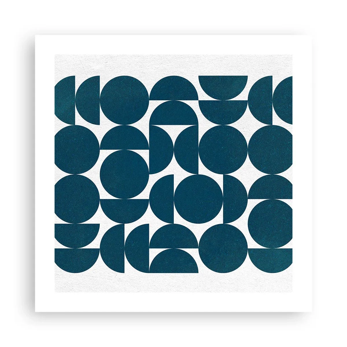 Plakát - Kruhy a půlkruhy - 50x50 cm