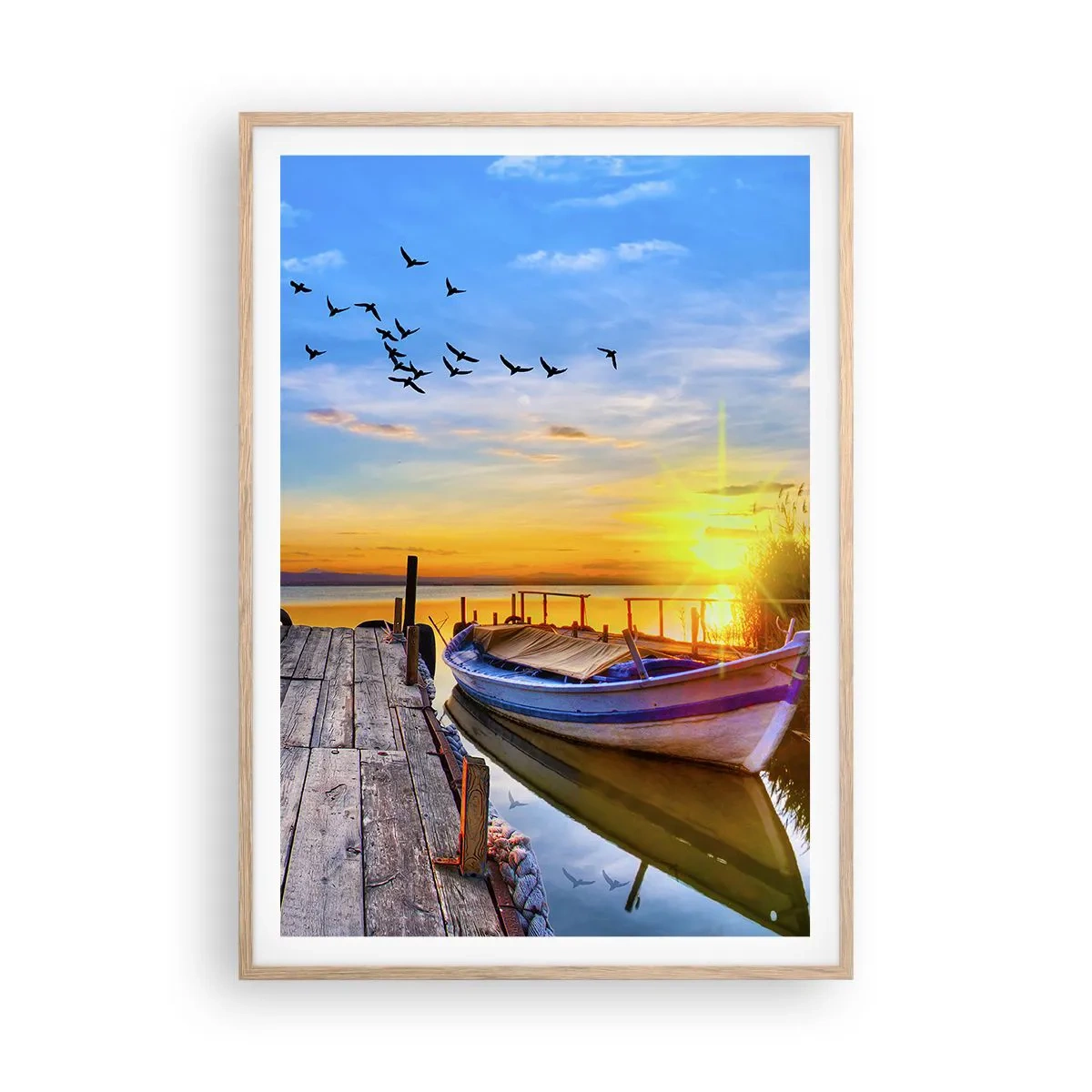 Plakát v rámu světlý dub - Na shledanou zítra - 70x100 cm