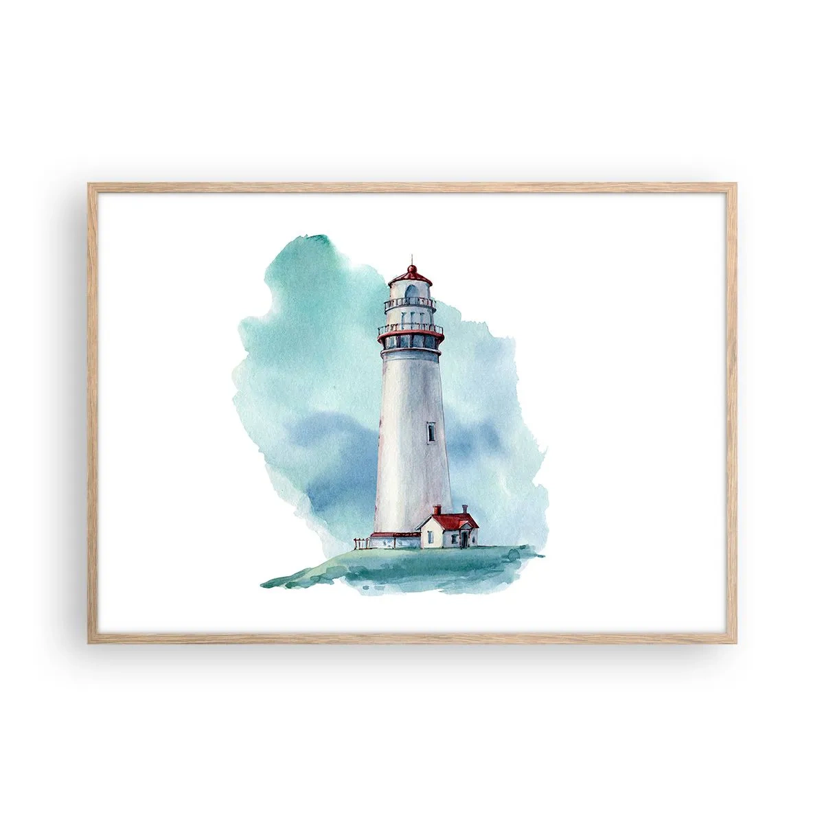 Plakát v rámu světlý dub - Něžná sestra blankytu - 100x70 cm