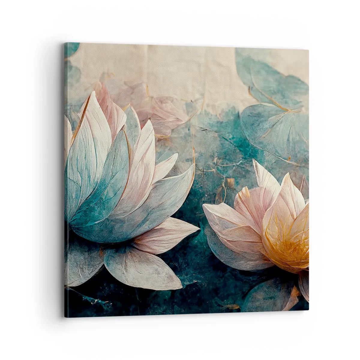 Obraz na plátně - Hvězdy a jezero - 70x70 cm