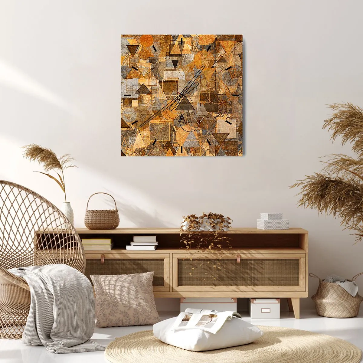 Nástěnné hodiny - Svět zachycený v podobě - 30x30 cm