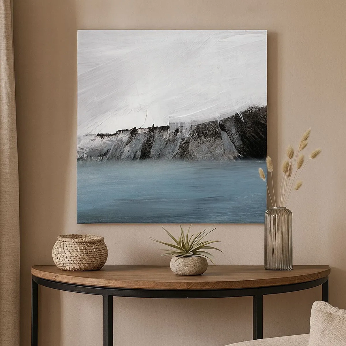 Obraz na plátně - Voda – země: střet živlů - 30x30 cm