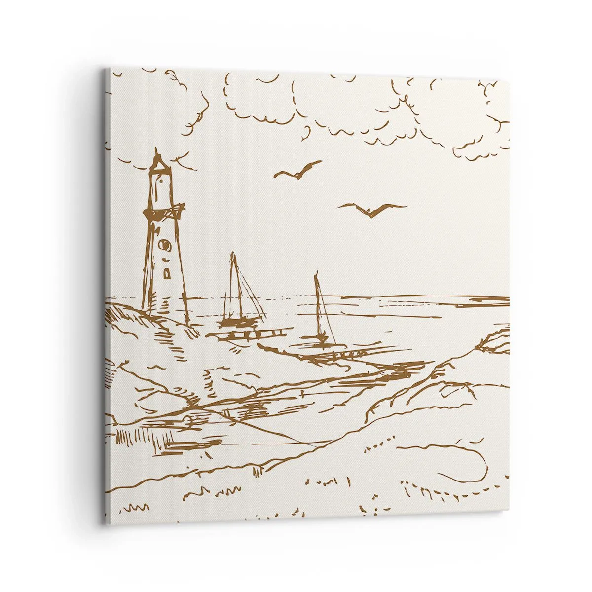 Obraz na plátně - Náčrt letních vzpomínek - 60x60 cm