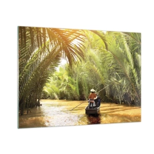 Obraz na skle - Palmovou souteškou - 100x70 cm