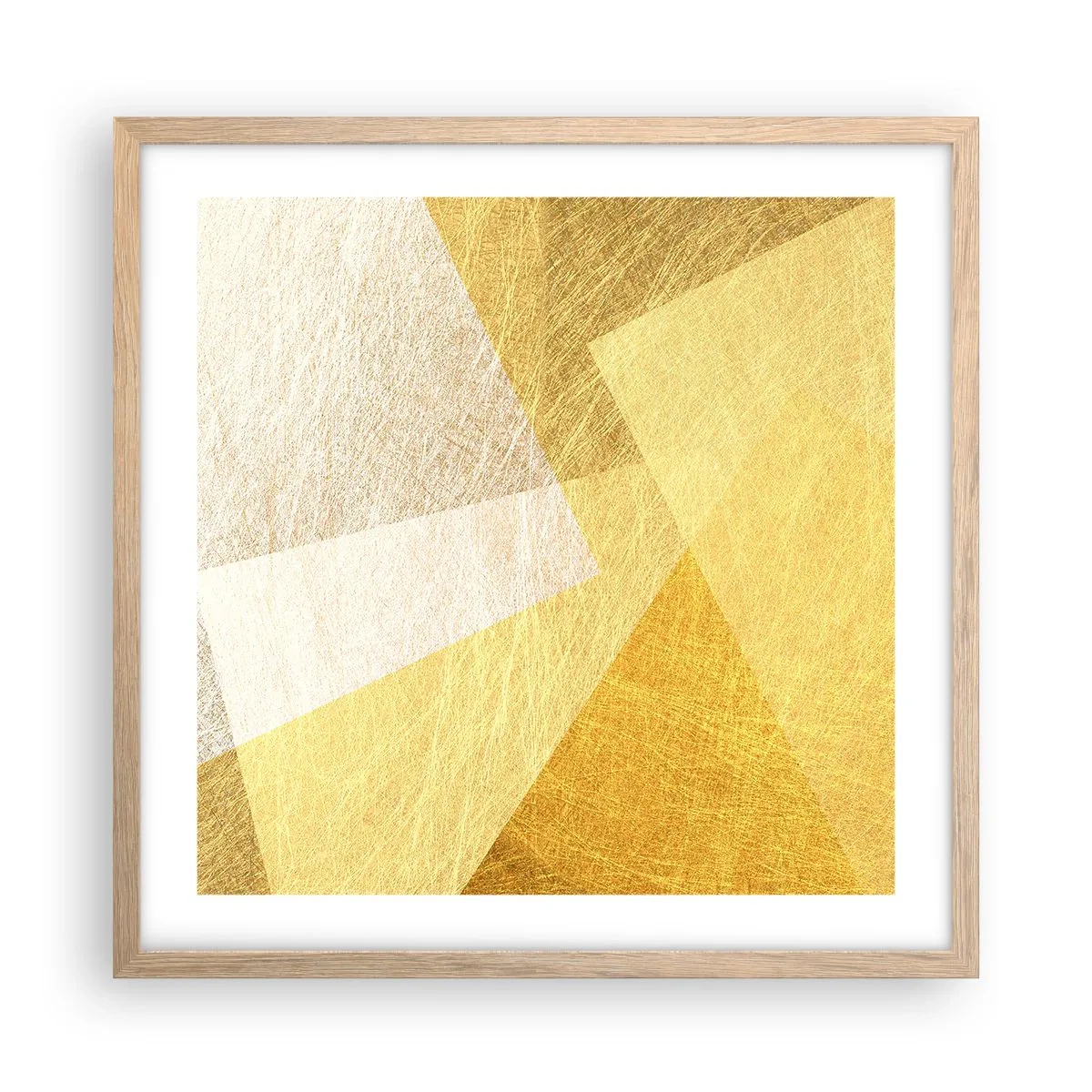 Plakát v rámu světlý dub - Počasí geometrie - 50x50 cm