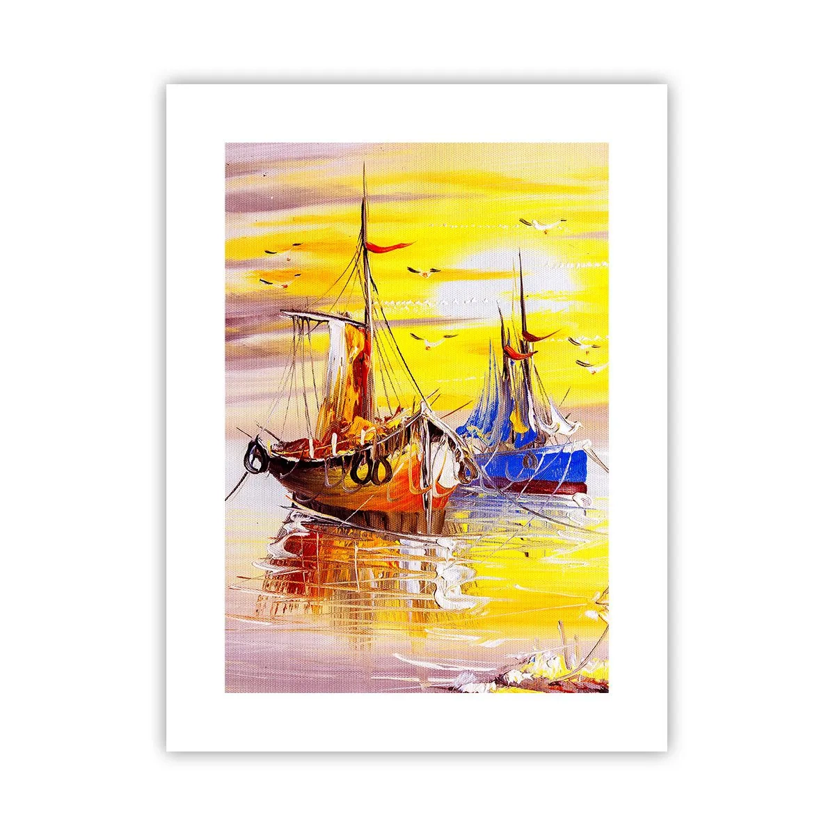 Plakát - Zasloužený odpočinek v přístavu - 30x40 cm