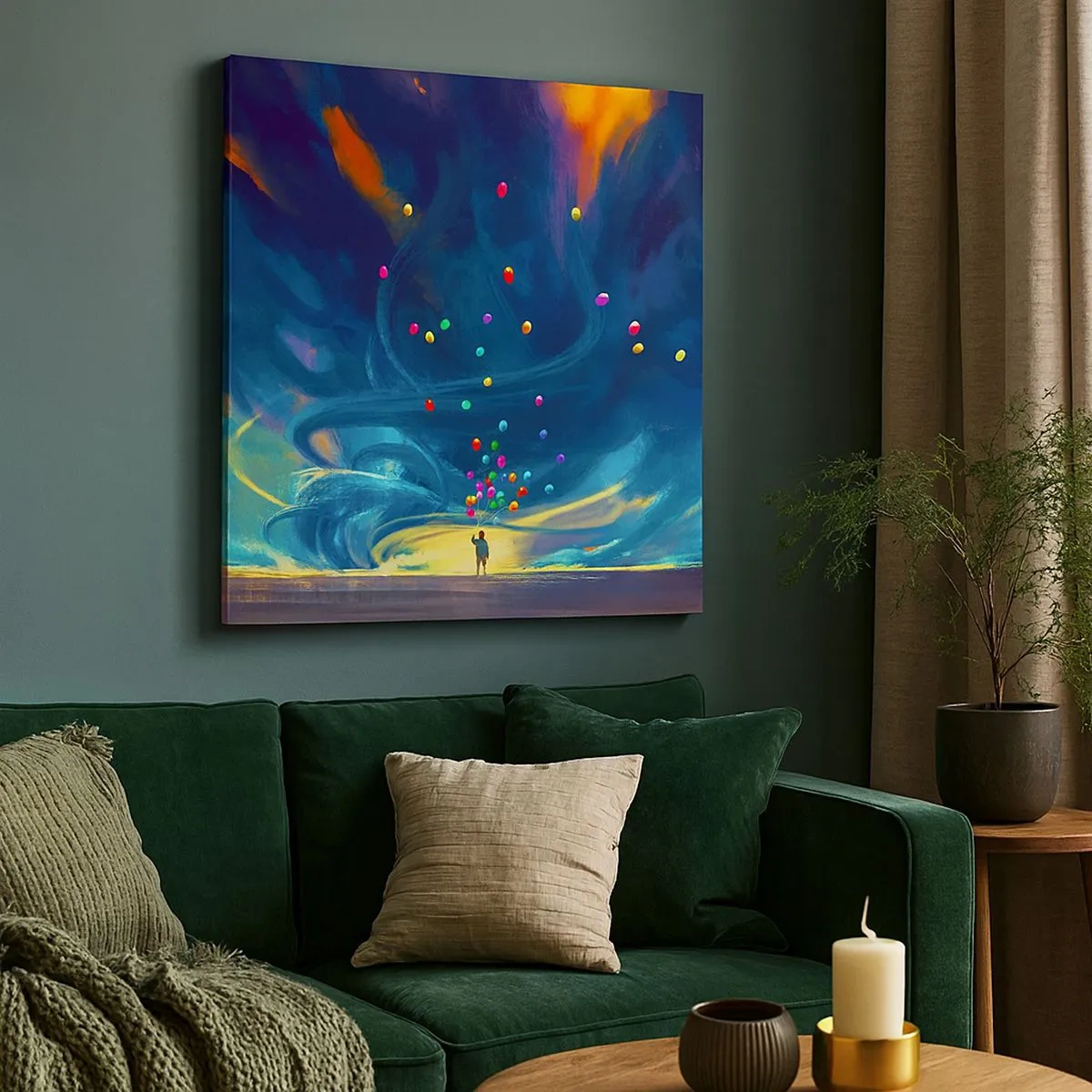 Obraz na plátně - Na modrý vítr - 30x30 cm