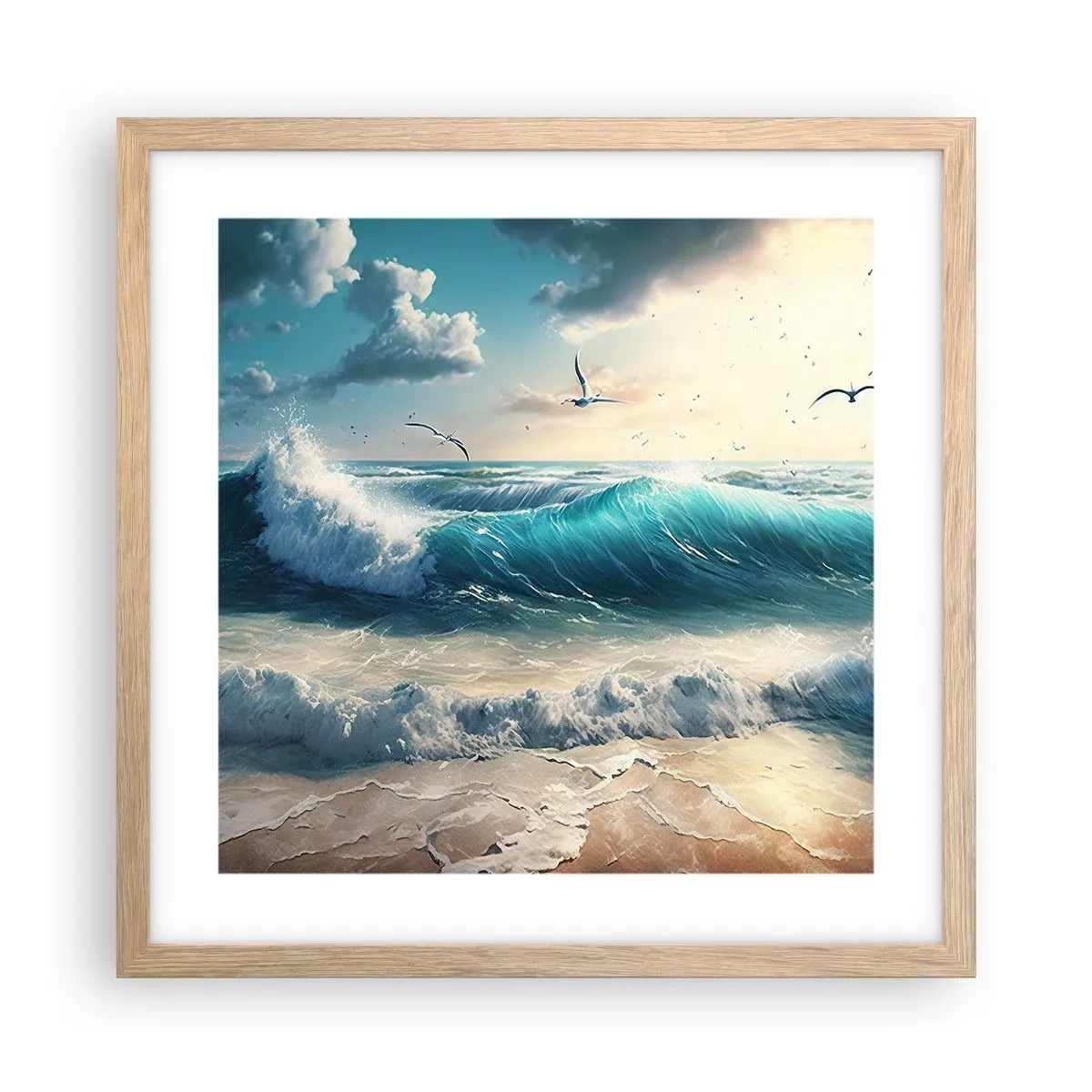 Plakát v rámu světlý dub - Šustění jen pro tebe - 40x40 cm