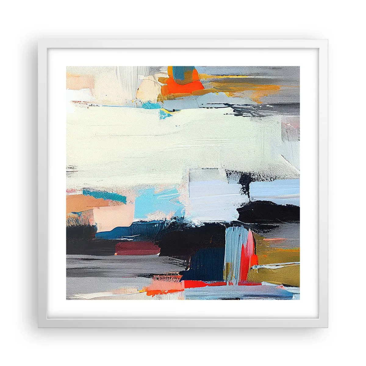 Plakát v bílém rámu - Nějaký způsob? - 50x50 cm