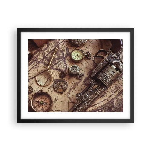 Plakát v černém rámu - Dobrodružství volá - 50x40 cm