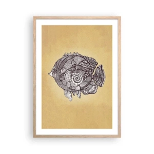 Plakát v rámu světlý dub - Z oceánu ornamentů - 50x70 cm