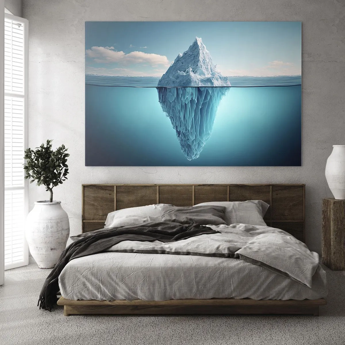Obraz na skle - Ledová královna - 120x80 cm
