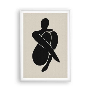Plakát v bílém rámu - Ve vlastním objetí - 70x100 cm