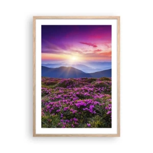 Plakát v rámu světlý dub - Zavoněly svěží pupeny bylinek z obilných polí - 50x70 cm