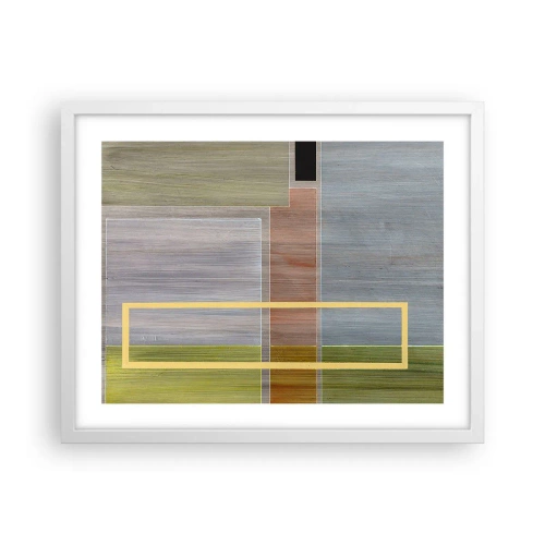 Plakát v bílém rámu - Jednoduše a v klidu - 50x40 cm