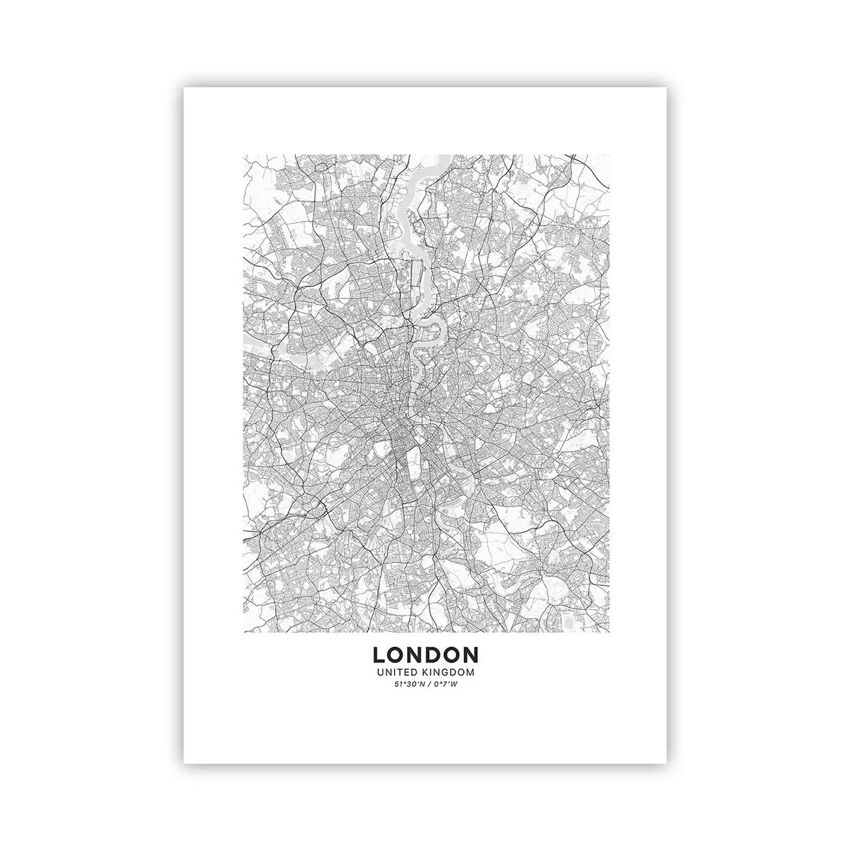 Plakát - Mapa londýnského labyrintu - 50x70 cm