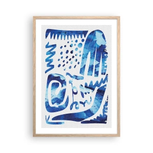 Plakát v rámu světlý dub - Zpět ke kořenům - 50x70 cm