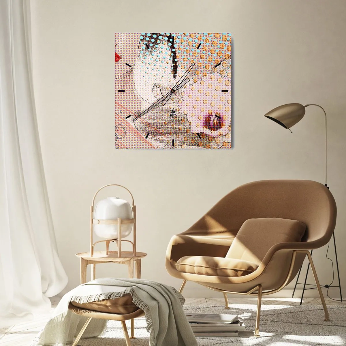 Nástěnné hodiny - Komiksový heroin - 30x30 cm