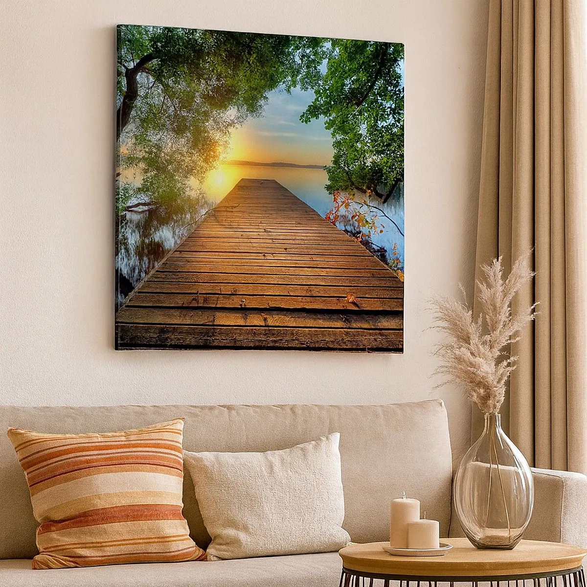 Obraz na plátně - Nespěchej, posaď se - 30x30 cm