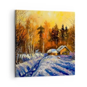 Obraz na plátně - Zimní imprese v slunci - 60x60 cm