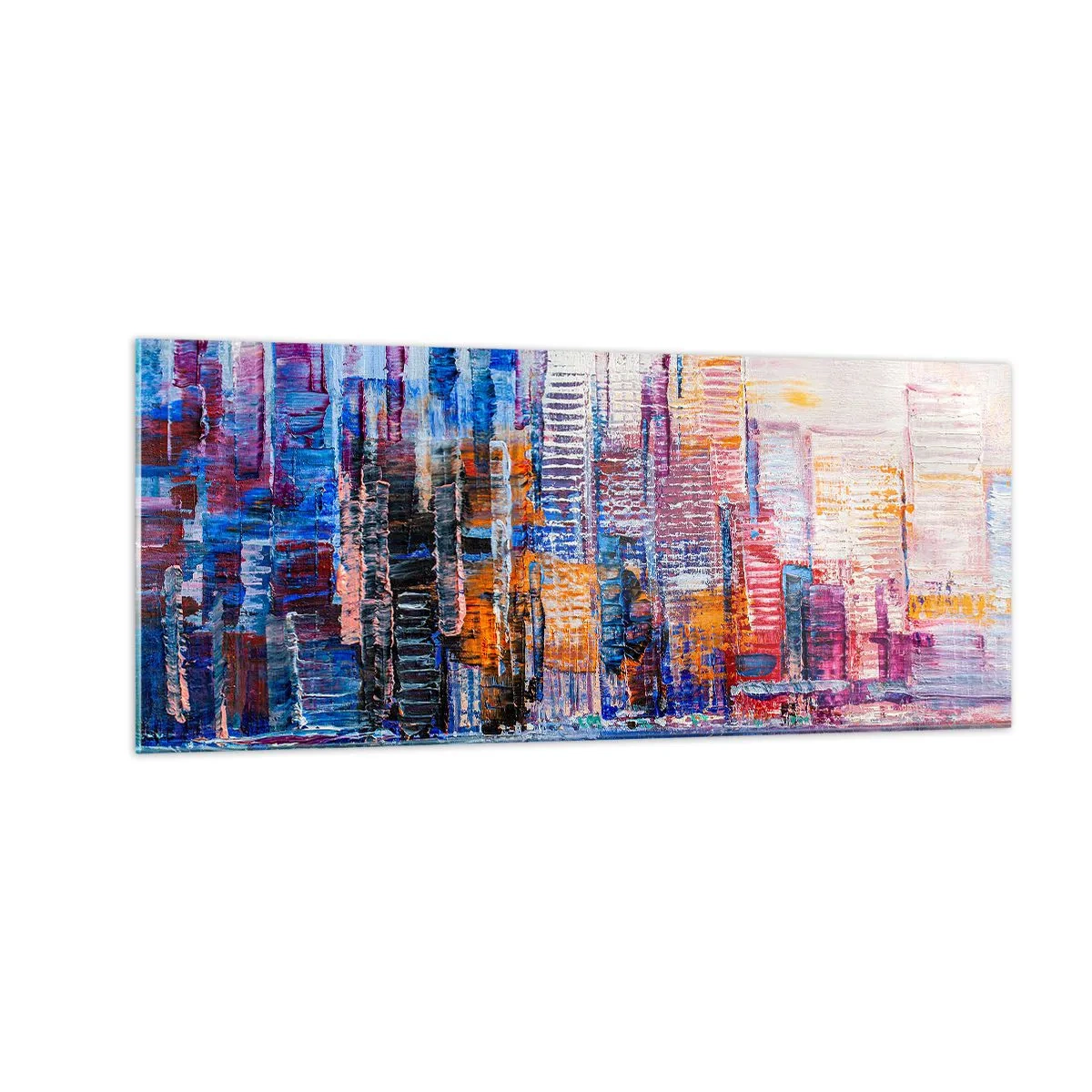Obraz na skle - Radostná metropole - 100x40 cm
