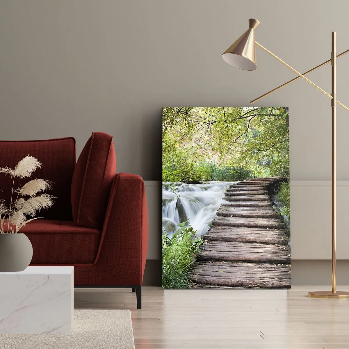 Obraz na plátně - Voda není vůbec tichá - 45x80 cm